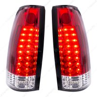 LED Tail Light For 1988-98 Chevy & GMC Truck (Pair) - Red & Clear Lens