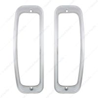 Clear Anodized Billet Aluminum Tail Light Bezels For 1966-77 Ford Bronco (Pair)