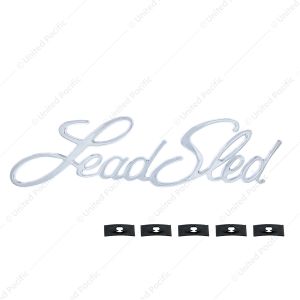 Chrome "Lead Sled" Script Emblem