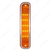 15 Amber LED Side Marker With Stainless Steel Trim For 1973-80 Chevy & GMC Truck, Amber Lens