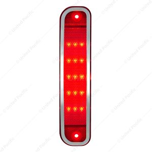 15 Red LED Side Marker With Stainless Steel Trim For 1973-80 Chevy & GMC Truck, Red Lens