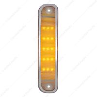 15 Amber LED Side Marker With Stainless Steel Trim For 1973-80 Chevy & GMC Truck, Clear Lens