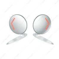 Exterior Mirror Bundle With LED Turn Signal for 1955-1957 Chevy Passenger Car (Pair)