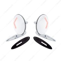 Exterior Mirror Bundle With LED Turn Signal for 1955-1957 Chevy Passenger Car (Pair)