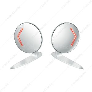 Exterior Rear View Mirror With LED Turn Signal Arrow For 1955-1957 Chevy Passenger Car