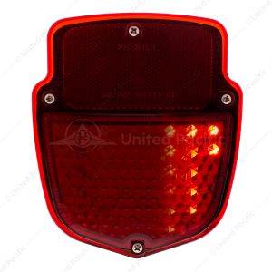 38 LED Sequential Tail Light Assembly With SS Housing For 1953-56 Ford Truck