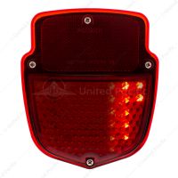 38 LED Sequential Tail Light Assembly With 12 LED LP Light & Black Housing For 1953-56 Ford Truck -