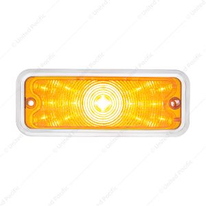 17 Amber LED Front Parking Light With SS Trim For 1973-80 Chevy & GMC Truck, R/H - Amber Lens