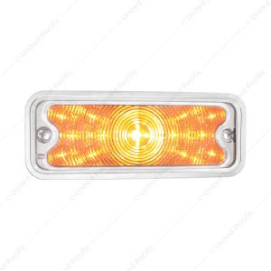 17 Amber LED Front Parking Light With SS Trim For 1973-80 Chevy & GMC Truck, R/H - Clear Lens