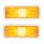 17 Amber LED Front Parking Light Set With SS Trim For 1973-1980 Chevy & GMC Truck-Amber Lens (Pair)
