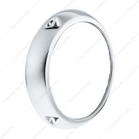 Headlight Bezel Without Notches For 1966-1970 Ford Bronco-Chrome