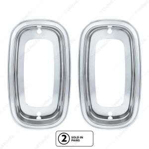 Chrome Plastic Tail Light Bezel For 1960-1966 Chevrolet & GMC Fleetside Trucks (Pair)
