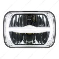ULTRALIT - 7 LED 5" X 7" Rectangular Headlight With LED Light Bar