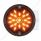 21 LED 3-1/4" Signal Light For Harley Motorcycle With Housing - Amber LED/Smoke Lens