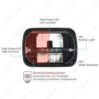ULTRALIT - Heated 5"X7" LED Headlight With White Position Light