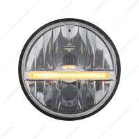 ULTRALIT - 9 LED 5-3/4" LED Headlight With Amber LED Position Light Bar