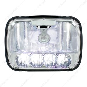 ULTRALIT - 5 High Power LED 5" X 7" Crystal Headlight - High & Low Beam