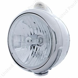 Chrome Guide 682-C Style Headlight Crystal H4 & LED Signal Clear Lens
