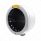Stainless Steel Bullet Half Moon Headlight No Bulb With LED Turn Signal - Amber Lens