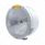 Stainless Steel Bullet Half Moon Headlight H6024 Bulb & LED Turn Signal - Amber Lens
