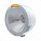 Stainless Steel Bullet Half Moon Headlight H4 Bulb & LED Turn Signal - Amber Lens