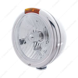 Classic Headlight Assembly Crystal H4 Bulb & Turn Signal