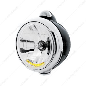 Black Guide 682-C Headlight H4 With 10 Amber LED & Dual Mode LED Signal