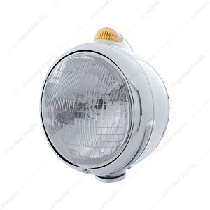 Stainless Steel Guide 682-C Headlight H6024 & Dual Mode LED Signal
