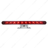 10 LED Split Function 3rd Brake Light With Chrome Swivel Pedestal Base - Red LED/Red Lens