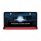 Black License Plate Frame With 24 LED 12" GloLight Bar - Red LED/Red Lens