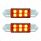 6 SMD High Power Micro LED 6418/6461-36mm Dome Light Bulb - Amber (2-Pack)