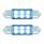 6 SMD High Power Micro LED 6418/6461-36mm Dome Light Bulb - White (2-Pack)