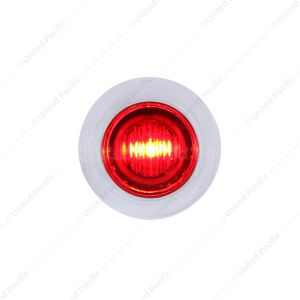 3 LED Dual Function 3/4" Mini Auxiliary/Utility Light With Bezel & Washer - Red LED/Red Lens