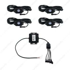 RGB Multi-Color 500 Lumen LED Rock Light 4-Piece Kit