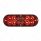 6" Oval Combo Light With 14 LED Stop, Turn & Tail & 16 LED Back-Up -Red LED/Red Lens