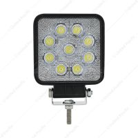 9 High Power LED 4-1/4" Square "Competition Series" Work Light - Flood