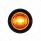 Single SMD LED 3/4" Mini Light (Clearance/Marker) With Rubber Grommet - Amber LED/Amber Lens
