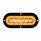 22 LED 6" Oval Flange Mount GloLight (Turn Signal) - Amber LED/Clear Lens