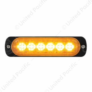 6 High Power LED Super Thin Directional Warning Light - Amber LED (Bulk)