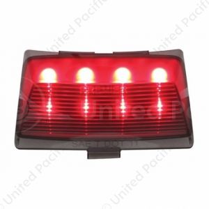 8 LED Fender Tip Light For Harley Motorcycle- Red LED/Smoke Lens