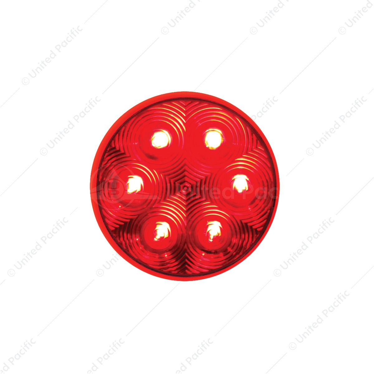 21 LED 4" Round GloLight (Stop, Turn & Tail) - Red LED/Red Lens (Bulk)