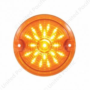 21 LED 3-1/4" Signal Light For Harley Motorcycle With 1156 Plug - Amber LED/Amber Lens