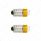 4 Micro LED 1893 Type Bulb - Amber (2-Pack)