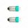 4 Micro LED 1893 Type Bulb - Green (2-Pack)