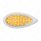 39 LED "Teardrop" Turn Signal Light With Bezel - Amber LED/Clear Lens