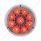 9 LED 2" Round Reflector Light (Clearance/Marker) - Red LED/Clear Lens