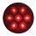 7 LED 4" Round Competition Series Light (Stop, Turn & Tail) - Red LED/Red Lens