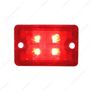 4 LED Small Rod Light Only - Red LED/Red Lens (Bulk)
