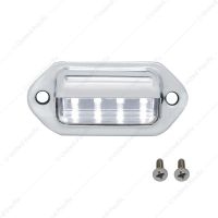 4 White LED Chrome License Plate Light/Utility Light