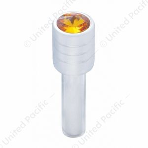 Chrome Door Lock Knob With 7/16" Amber Crystal (2pc/set)